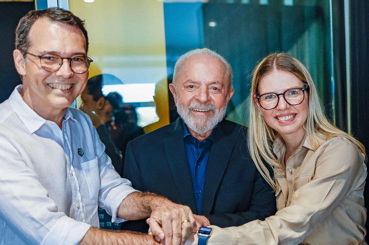 Lula, Ludio Cabral e Rafaela Favaro - Foto Ricardo Stuckert Foto: Ricardo Stuckert